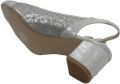 Solidchoice Damesschoenen met Open Teen en Hiel in Zilver - Zilver