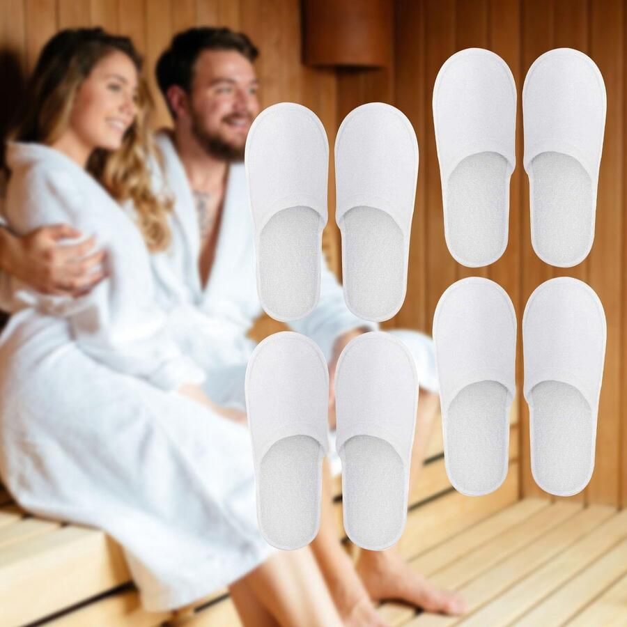 Solidchoice Disposable Hotel Slippers Set van 4 Paar