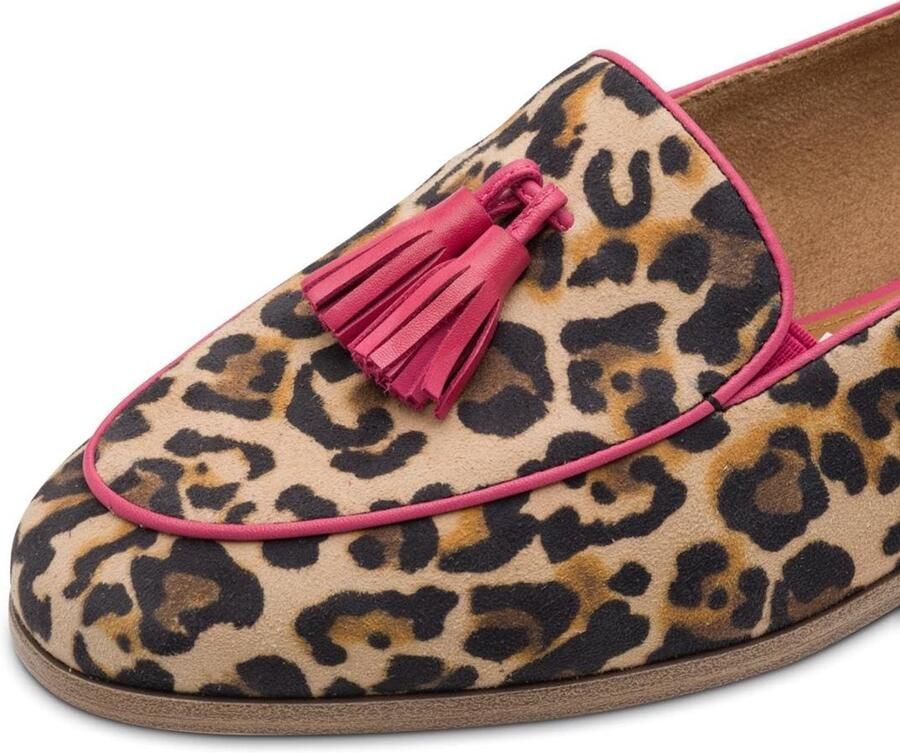 Solidchoice Elegante Slippers met Blokhak en Dierenprint