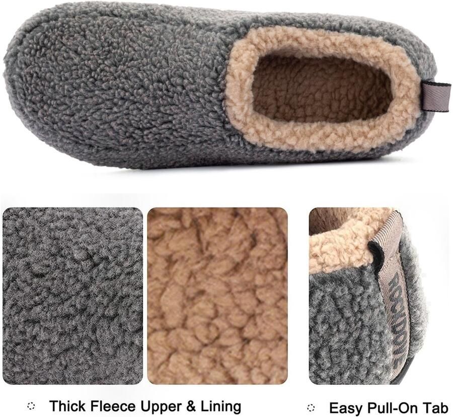 Solidchoice Gevoerde Slipper met Geheugenfoam voor Heren
