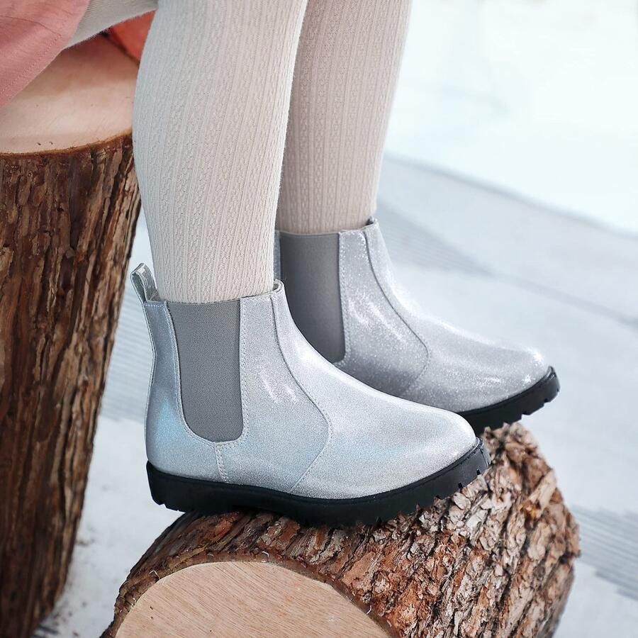 Solidchoice Glanzende Chelsea Boots voor Meisjes