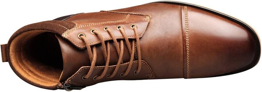 SolidKeus Heren Vintage Laarzen met Veters en Zipper