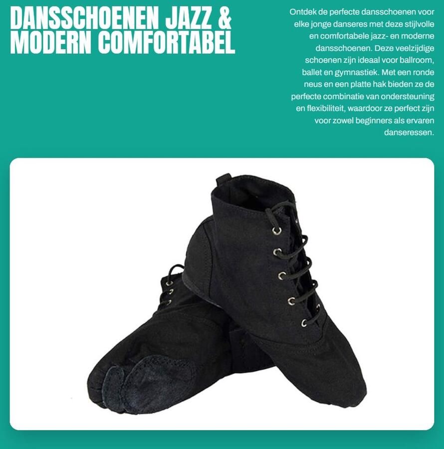 Solidchoice- Jazzschoenen Dames Zeildoek Dansschoenen Balletschoenen Gymnastiekschoenen Moderne Jazz Danslaarzen Lichtgewicht