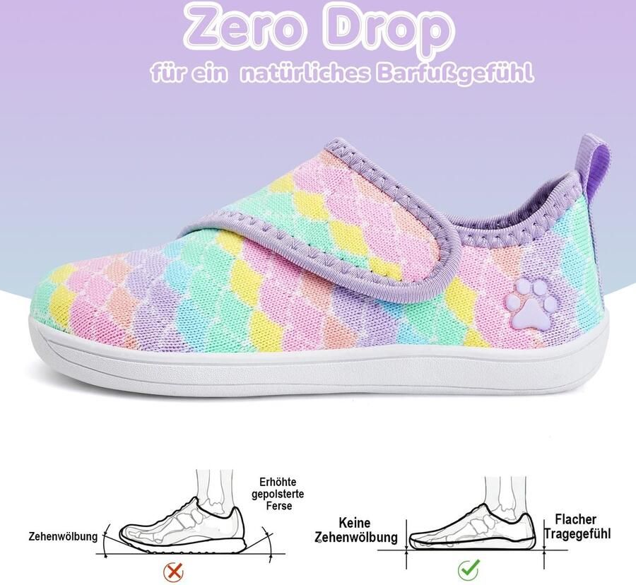 Solidchoice Jongens Huisschoenen Blootsvoets met Regenboogdesign