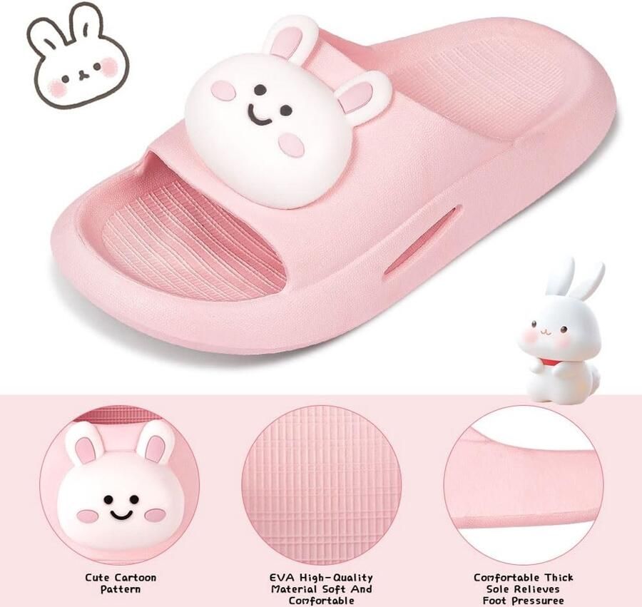Solidchoice Zachte Antislip Bad Slippers voor Kinderen Makkelijk aan te Trekken