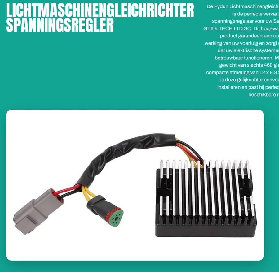 Solidchoice Lichtmaschinengleichrichter Spanningsregler Betrouwbare prestaties Geschikt voor Sea Doo Hoogwaardige vervangingsonderdelen Ide