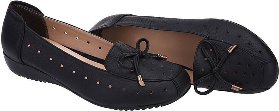 Solidchoice Luxe Vrouwen Ballerina's van Echt Leer met Wedge Hak