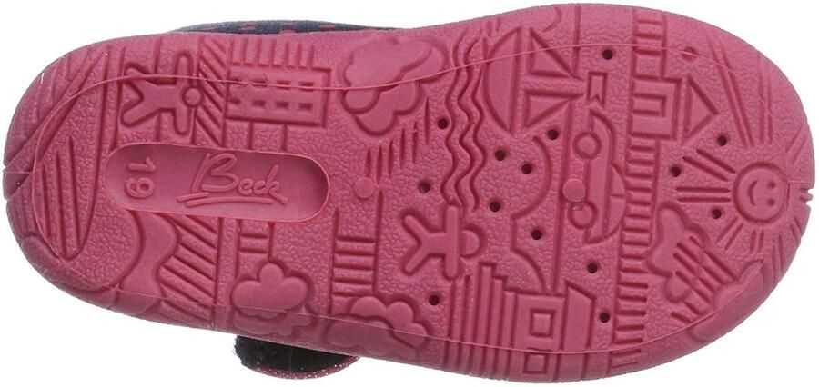 Solidchoice Meisjes Slippers met Klittenbandsluiting