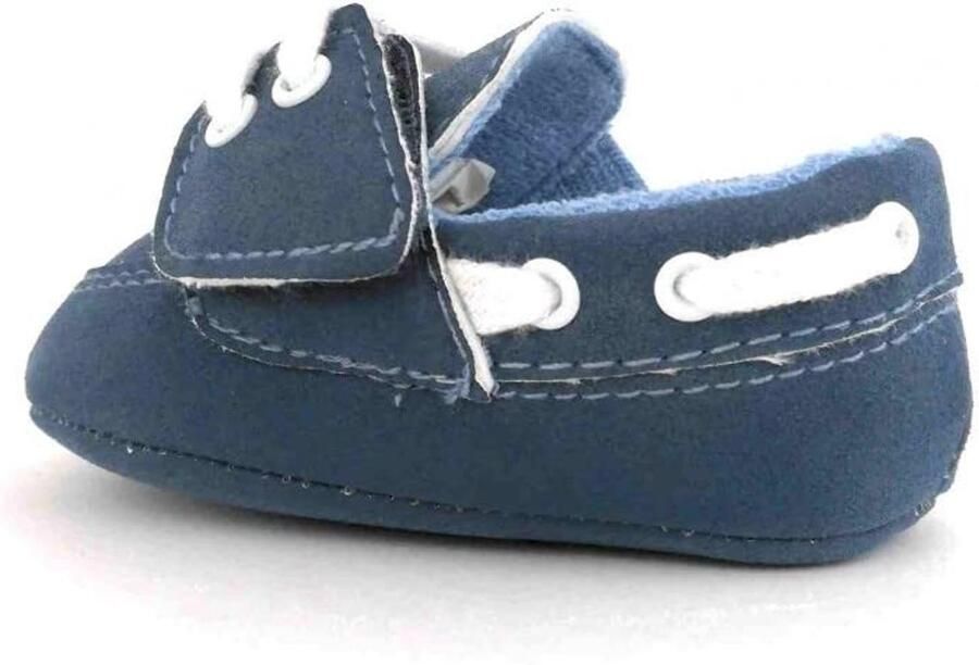Solidchoice Nautische Babyschoenen met Klittenbandsluiting in Blauw