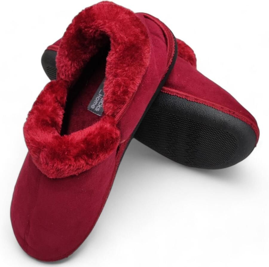 Solidchoice- Pantoffels Uniseks Zacht Vilten Oppervlak Antislip Zolen Veganistisch Comfortabel Warm en Stijlvol Huispantoffels
