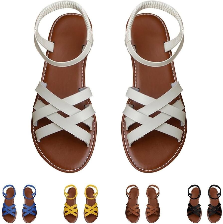 Solidchoice Platte Sandalen voor Dames met Open Teen Elegante en Comfortabele Zomerschoenen