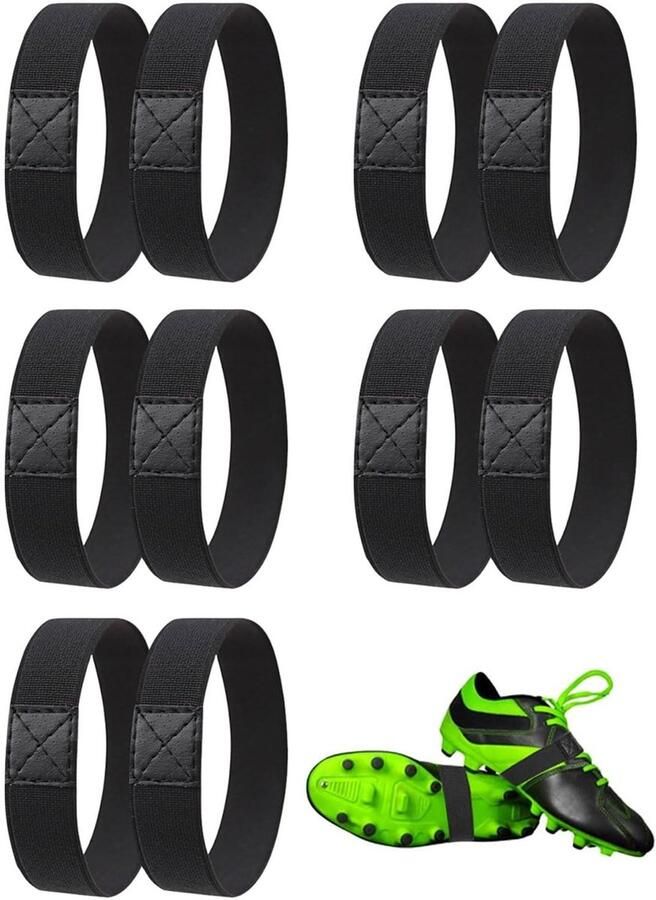 Solidchoice- Schoenhouder Snel en Comfortabel Veters Fixeerband Voetbalschoenen Vrijetijdsschoenen 10 Stuks Hoogwaardig Duurzaam Materiaal Schoenriem