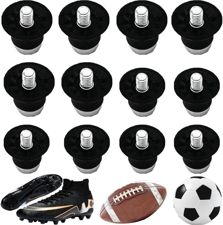 Solidchoice Set van 12 Vervangende Noppen voor Voetbalschoenen in 2 Maten