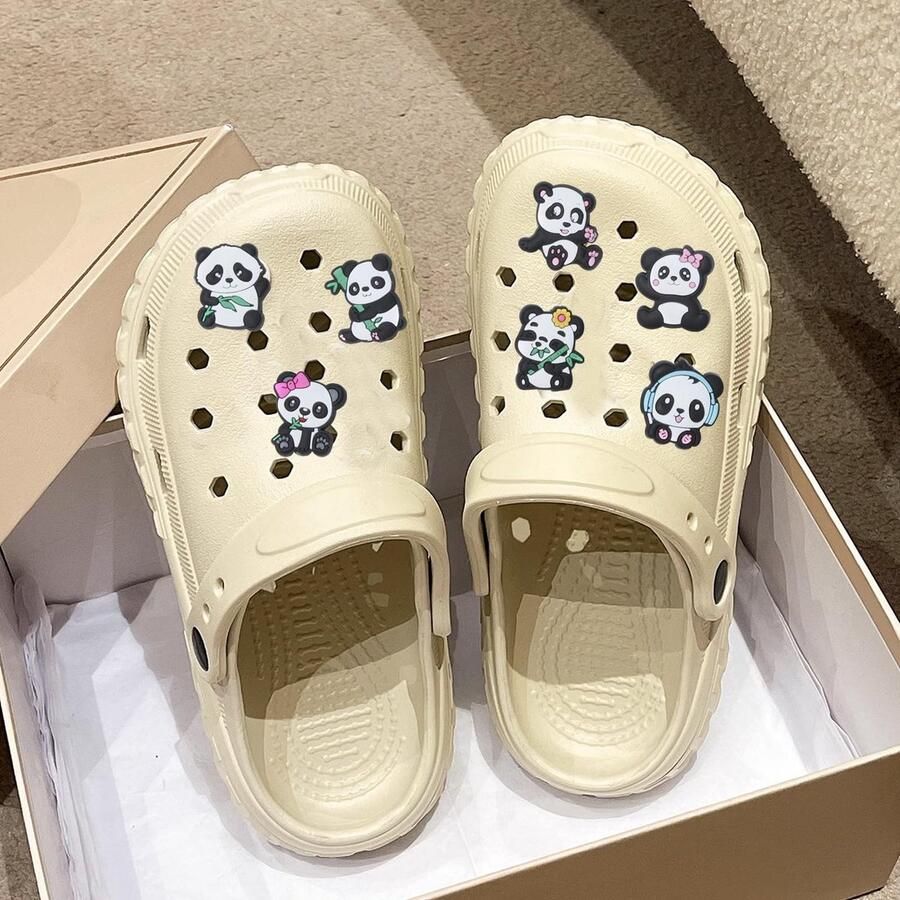 Solidchoice Set van 16 Crocs Schoenaccessoires in Panda Vorm