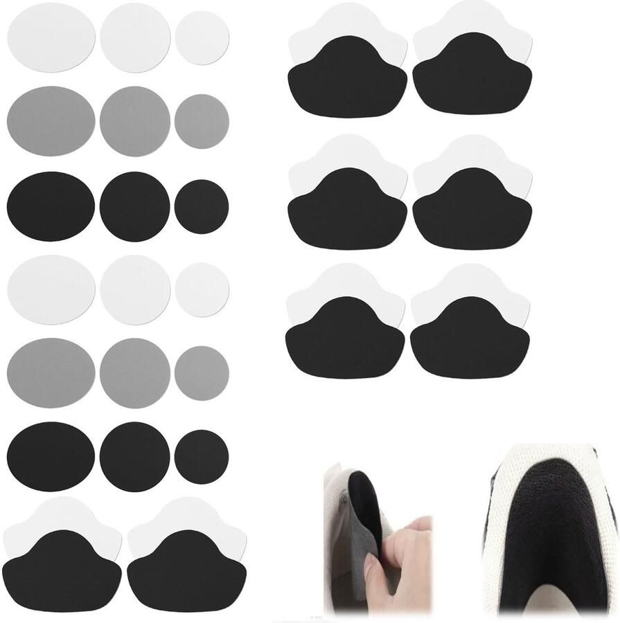 34 Stuks Sneaker Reparatie Plakbanden voor Schoenen Hielreparatie Patches en Gatenpreventie voor Leer en Sneakers