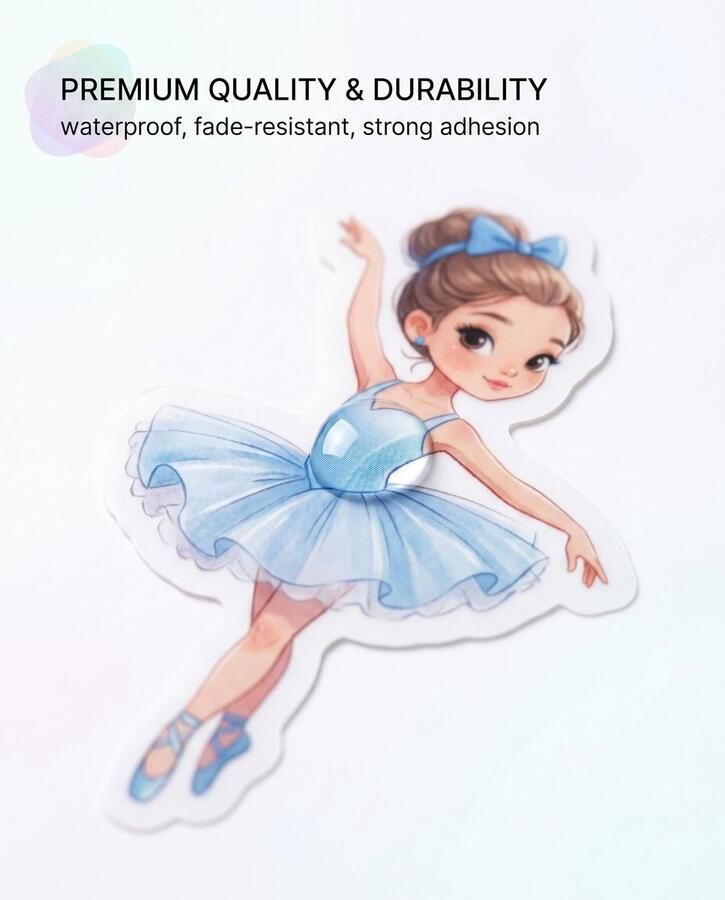 Solidchoice Set van 50 Ballerina Stickers voor Meisjes