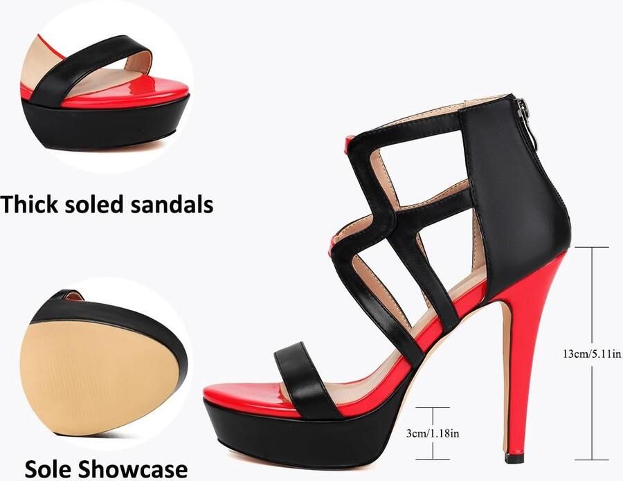 Solidchoice Sexy Avond Sandalen met Platform en Open Teen