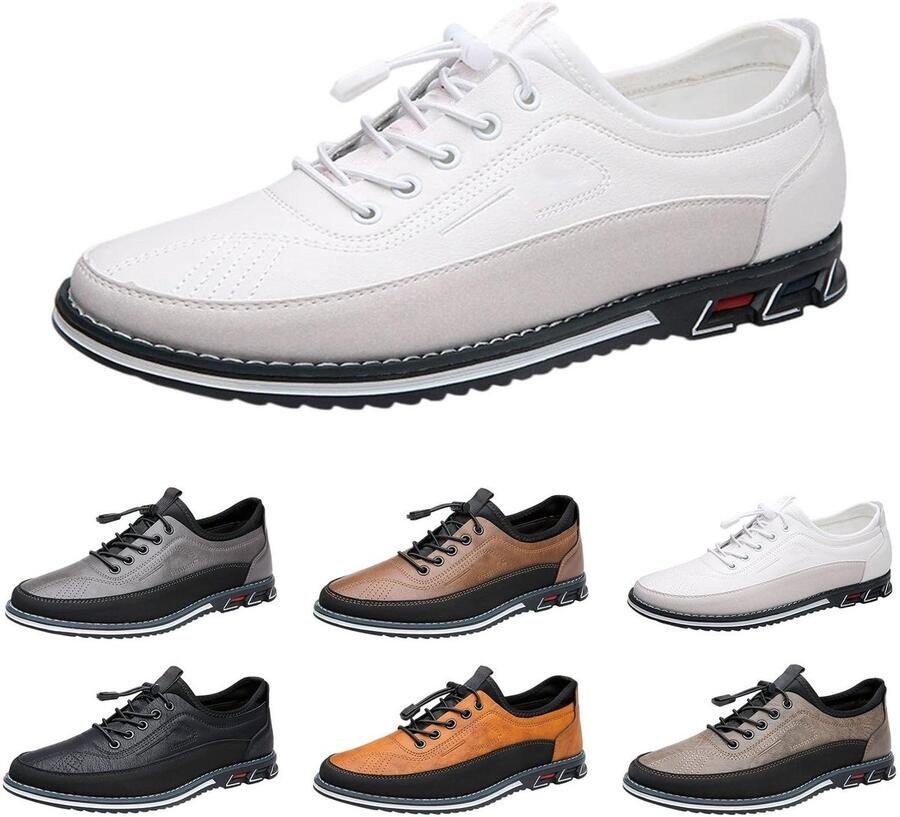 Solidchoice Slip On Schoenen voor Mannen Casual Lederen Sneakers