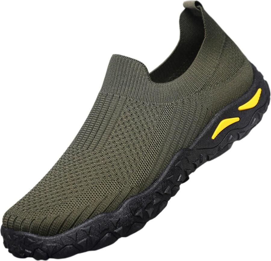 Solidchoice Slip On Trainers voor Mannen Ademend en Lichtgewicht Sneakers Groen