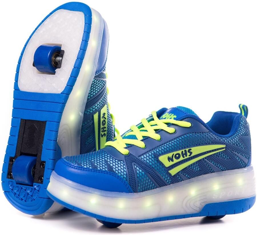 Solidchoice Sneakers met LED-Lampjes en Twee Wielen Oplaadbaar