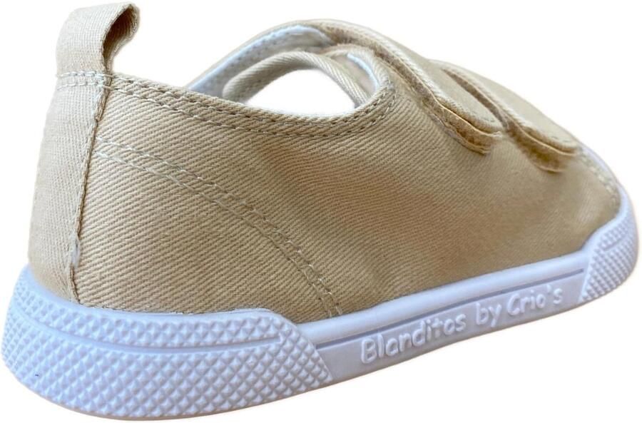 Solidchoice Sneakers van Linnen voor Kinderen in Zandkleur
