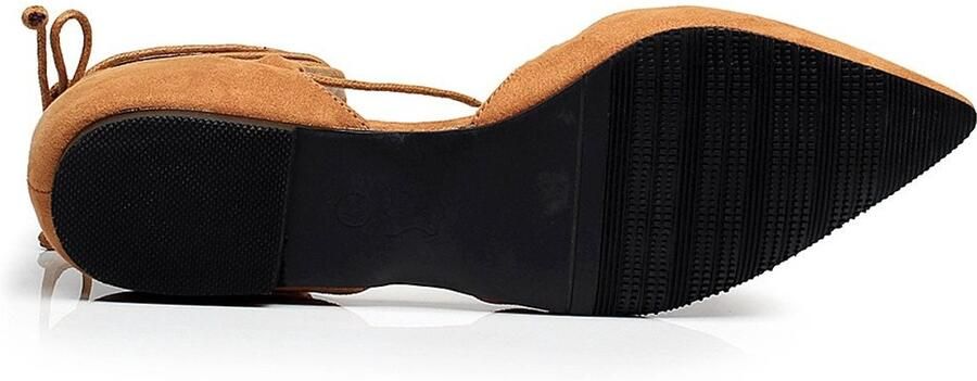 Solidchoice Stijlvolle Imitatie Suede Ballerina's met Veters
