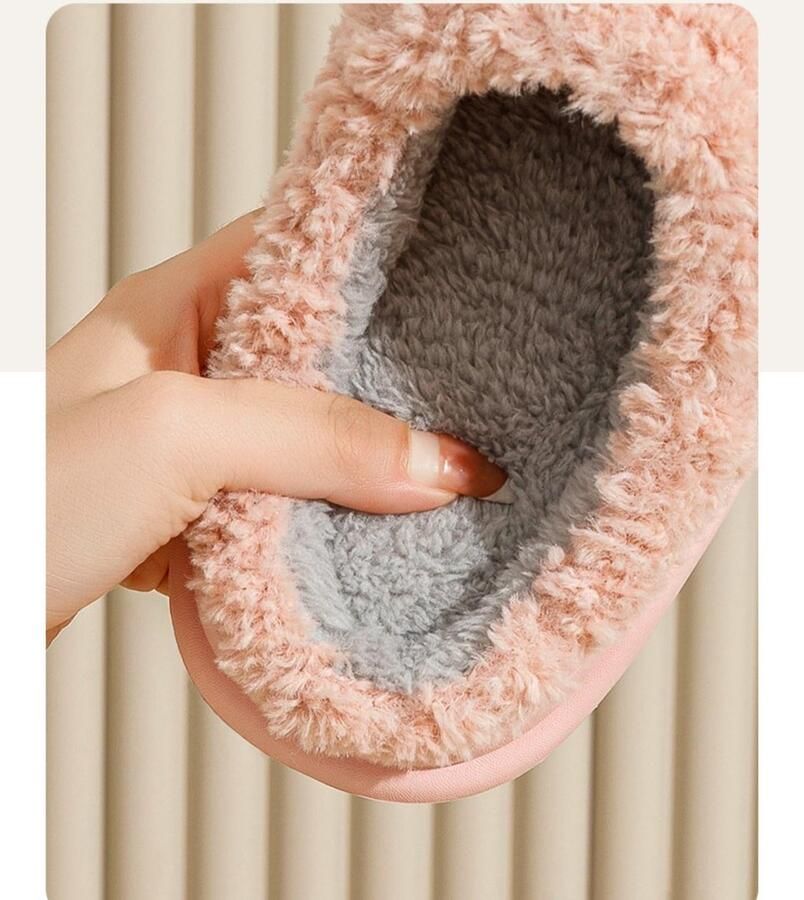 Solidchoice Warme Dikkere Slippers voor Dames voor Binnengebruik