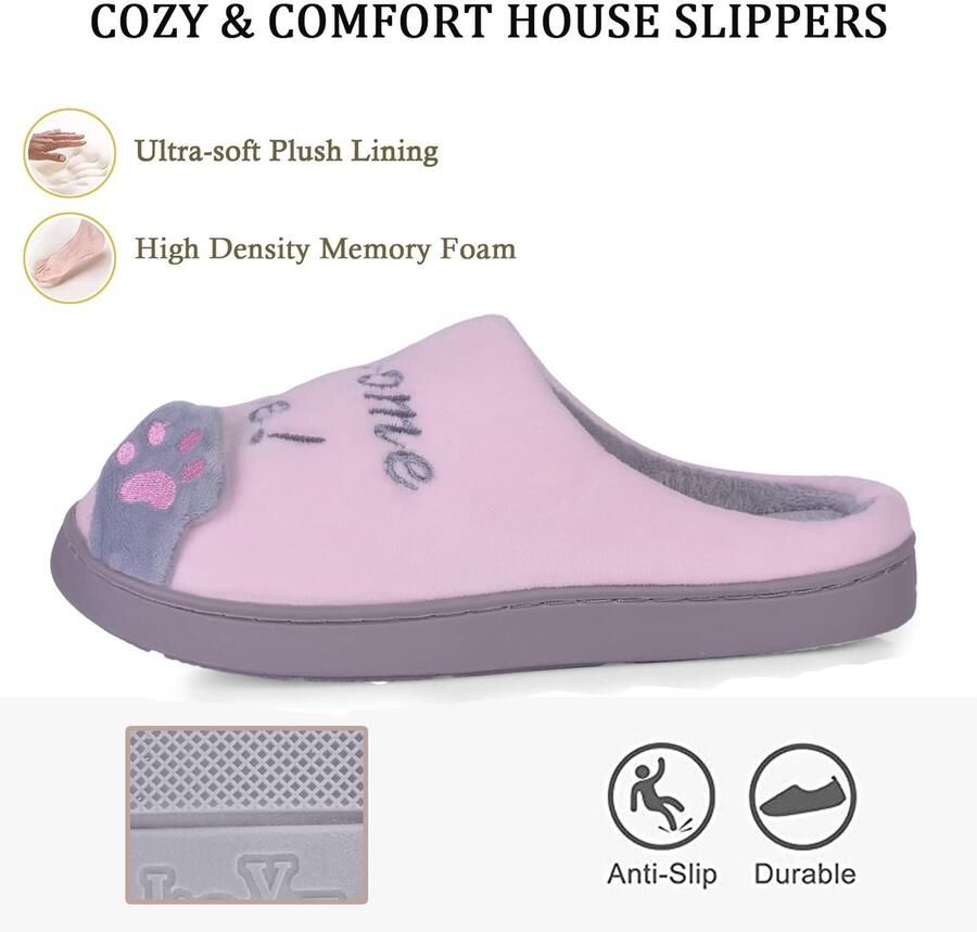 Solidchoice Warme Pluche Slippers voor Volwassenen met Cartoon Kat Design