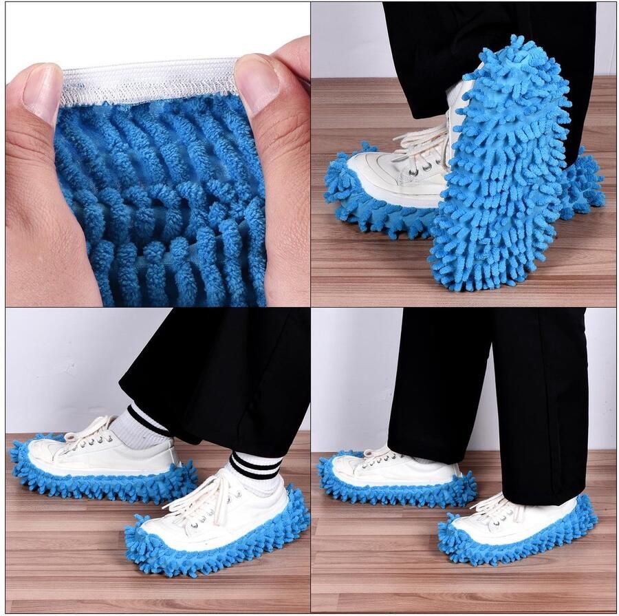 Solidchoice Wasbare Microfiber Slippers voor Vloerreinigen