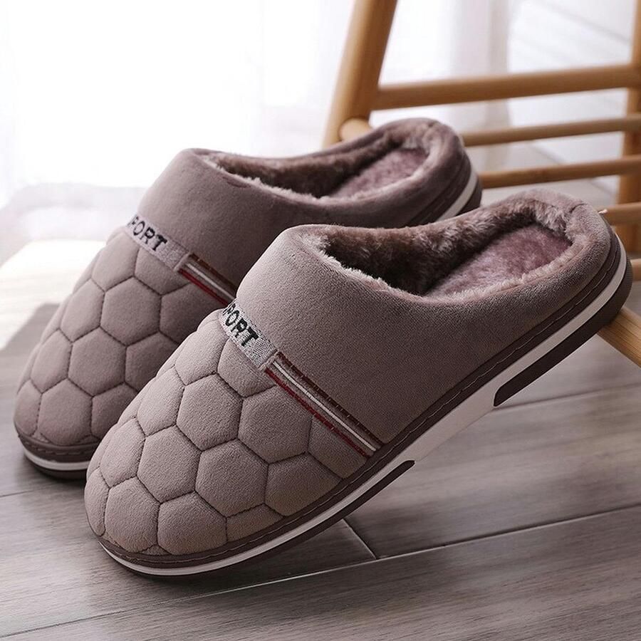Solidchoice Extra Grote Winter Slippers voor Mannen met Dikke Zool