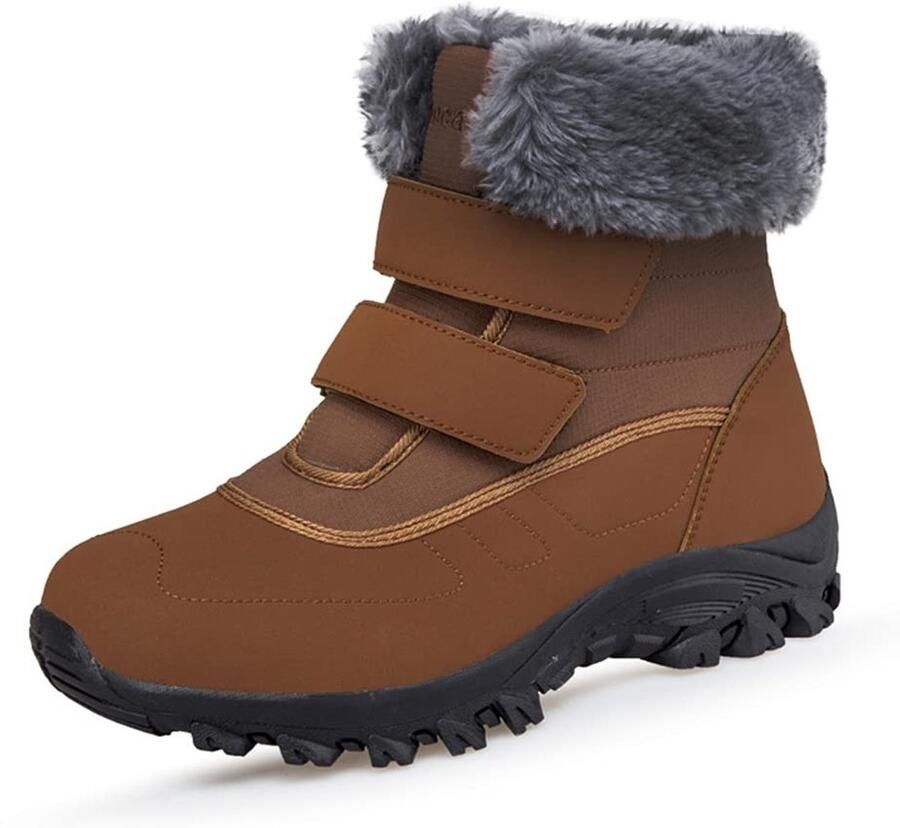 Solidchoice Winterboots voor dames Waterdicht en warm met klittenband