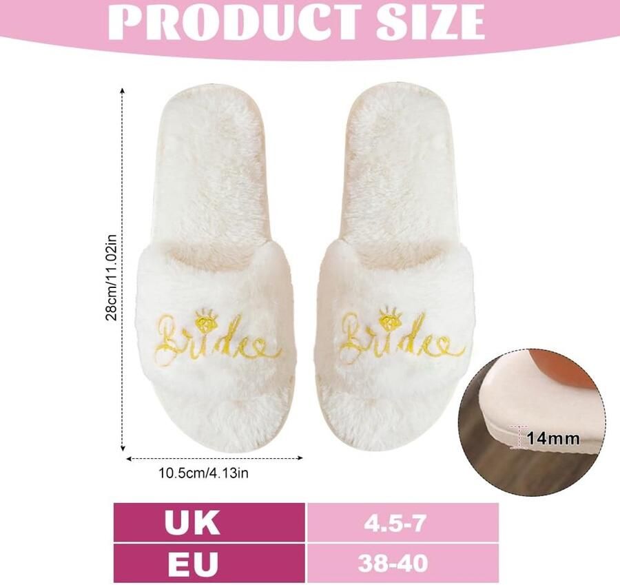 Solidchoice Witte Bruidsschoenen van Zacht Faux Bont voor Comfortabel Draaggemak
