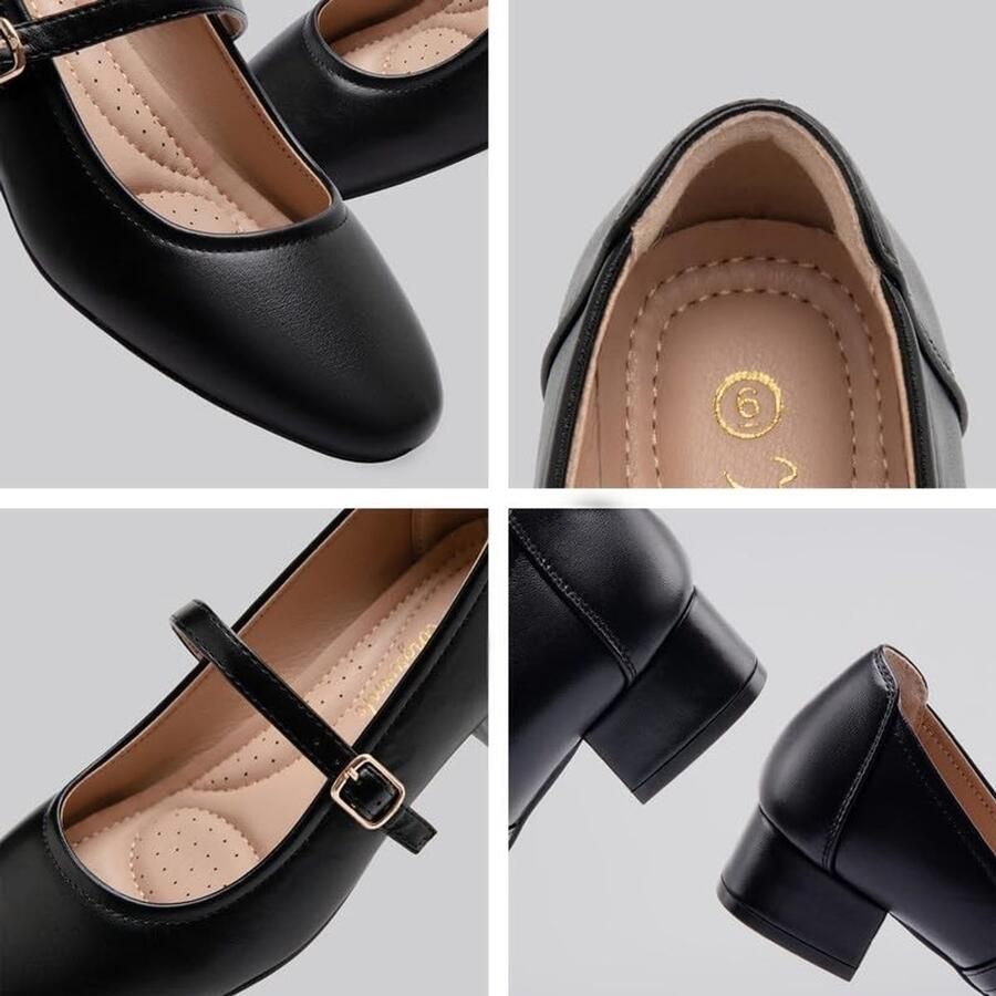 Solidchoice Witte Lage Hak Mary Jane Pumps voor Dames Elegant en Comfortabel