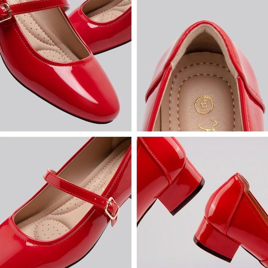 Solidchoice Witte Lage Hakken Mary Jane Pumps voor Dames
