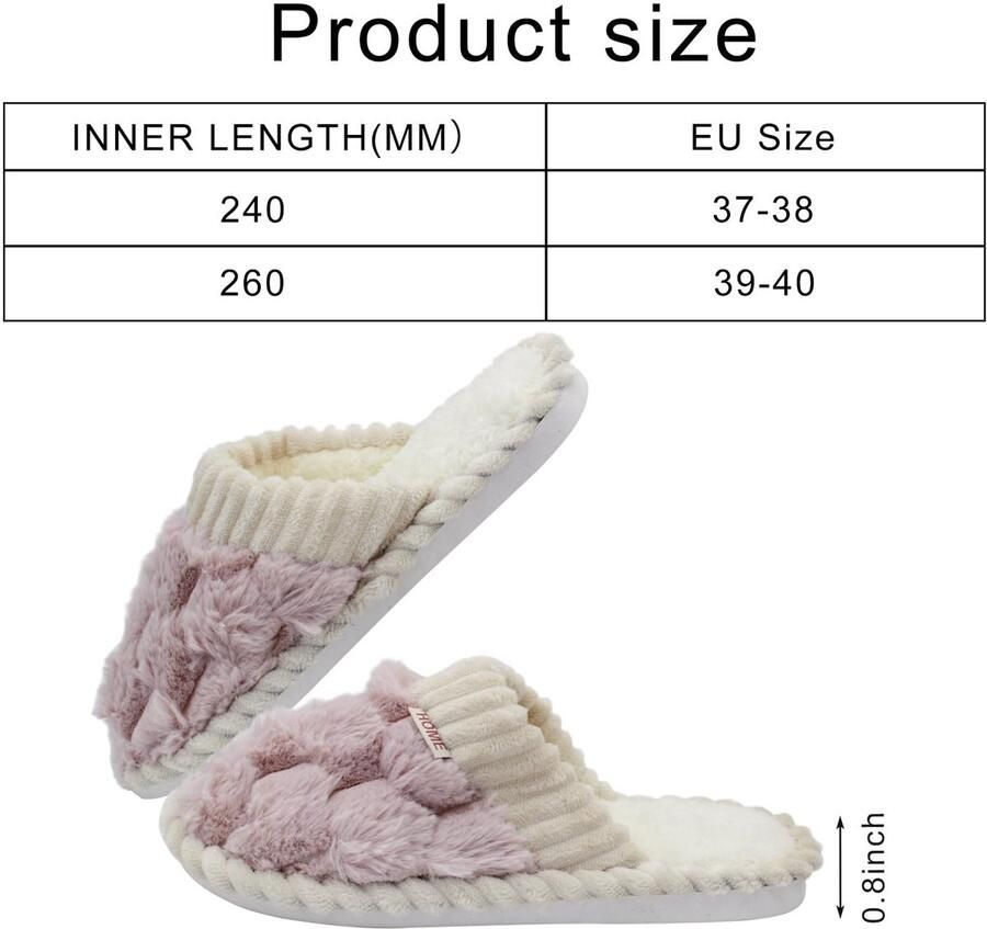 Solidchoice Zachte Geheugenfoam Slippers voor Dames