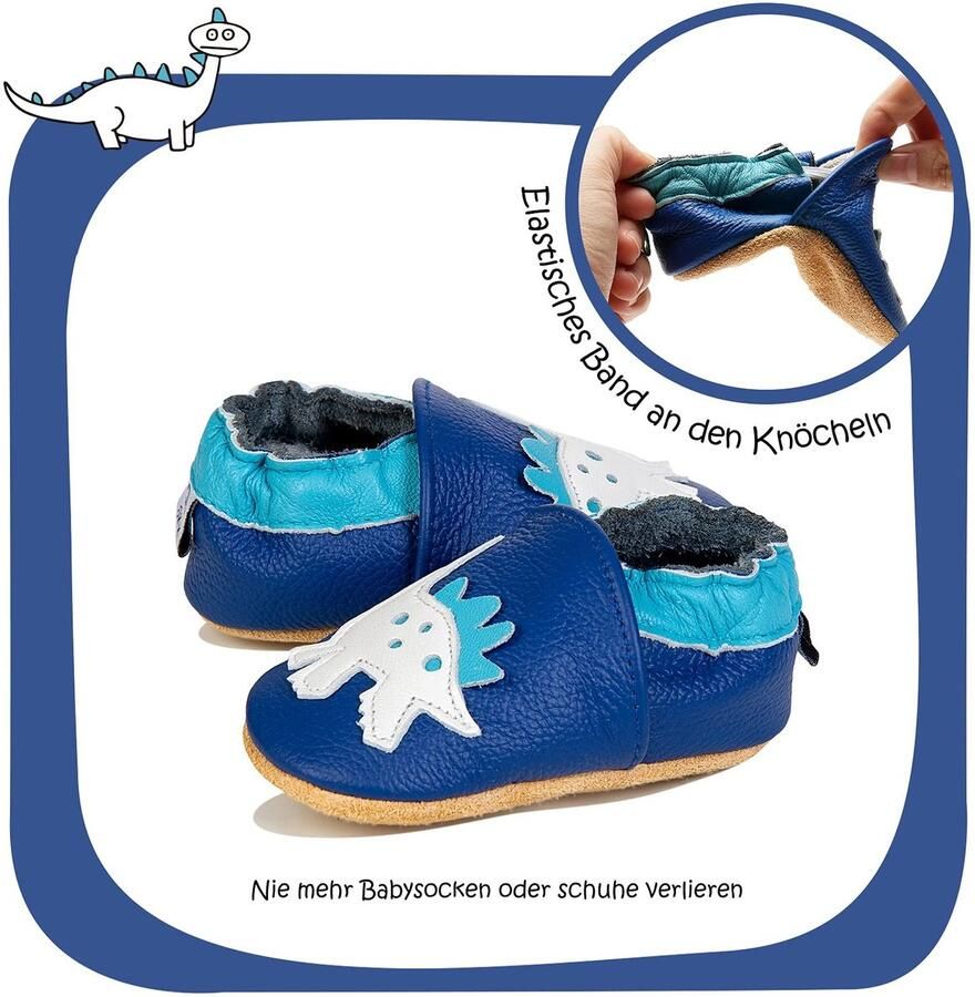 Solidchoice Zachte Leren Babyschoenen met Elastische Band voor en