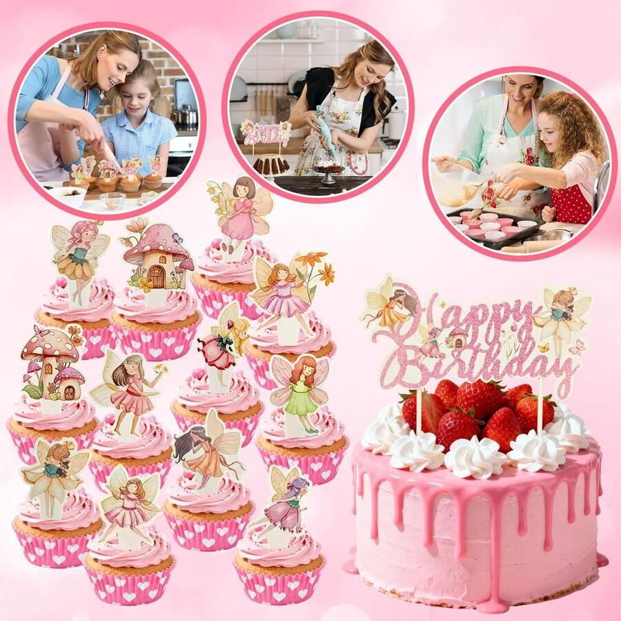 SolidKe Stuks Feestdecoratie voor Verjaardagen met Feeën en Ballerina's