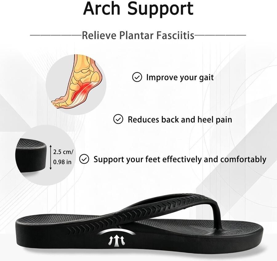 SolidKeus Antislip Teenslippers voor Dames met Voetboogondersteuning