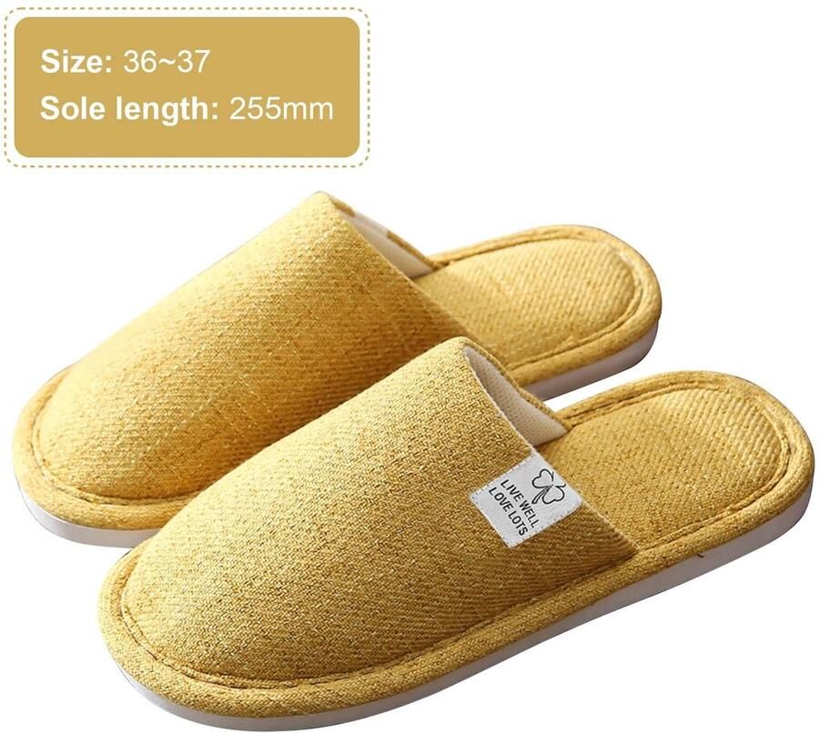 SolidKeus Comfortabele en Ademende Katoenen Slippers voor Binnen