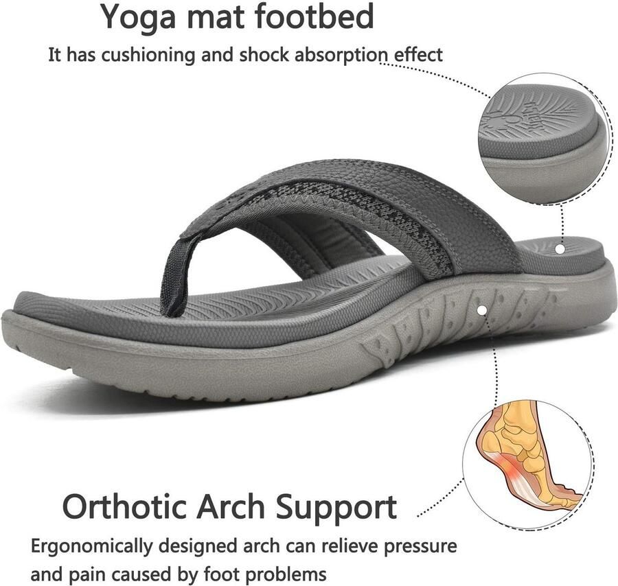 SolidKeus Comfortabele Flip Flops met Steun voor de Voetboog