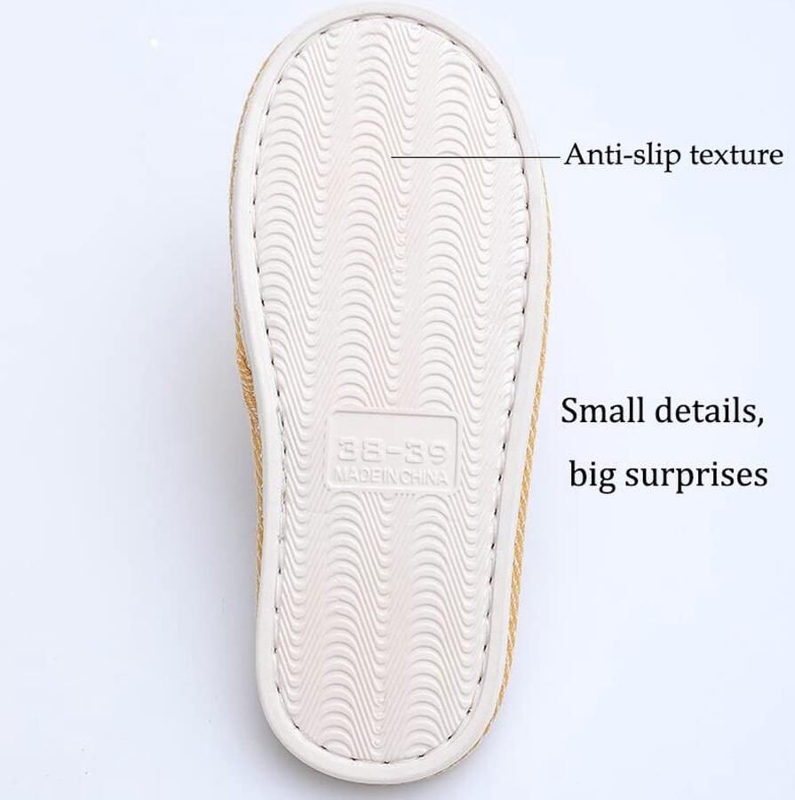SolidKeus Comfortabele Linnen Slippers voor Dames Binnen en Buiten