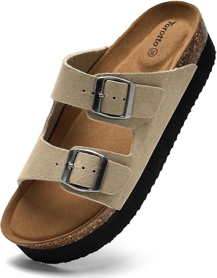 SolidKeus Dames Comfortabele Clogs Slippers met Gesloten Teen Donker Abrikoos