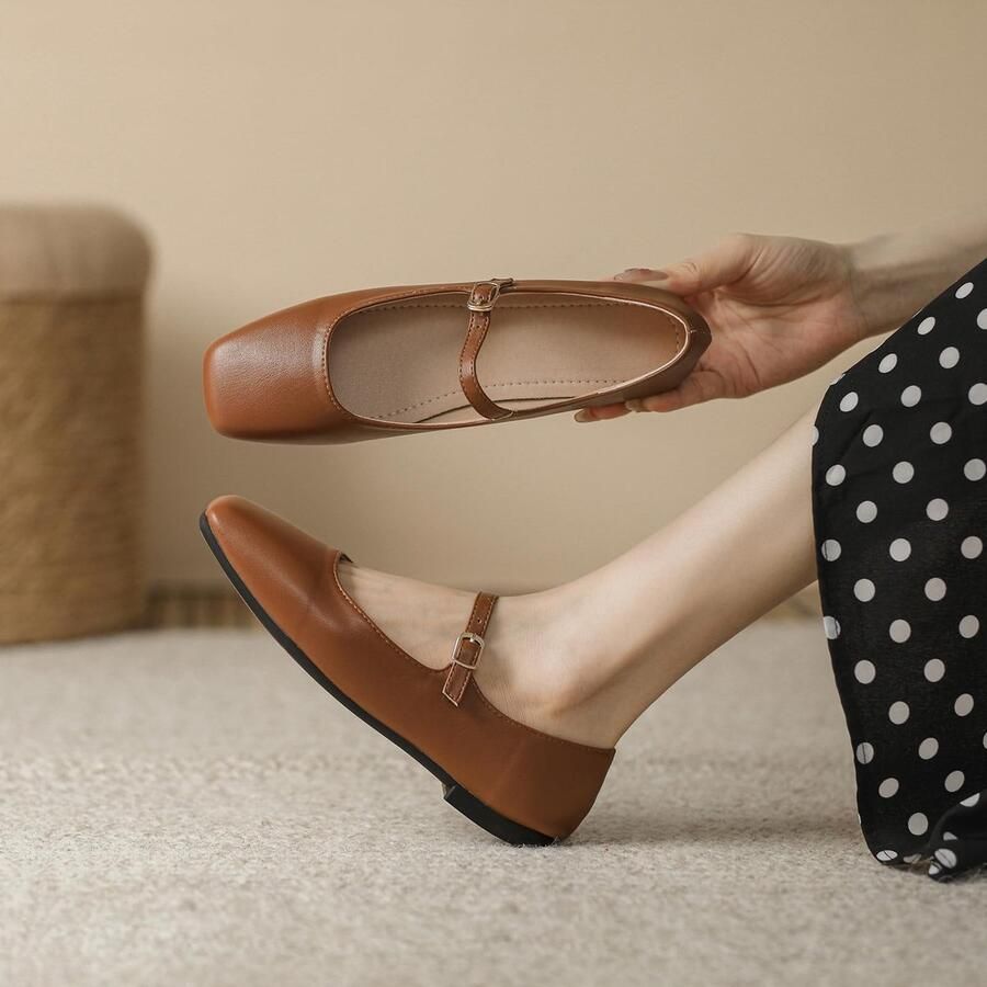 SolidKeus Dames Mary Janes Ballerina's met Buckle