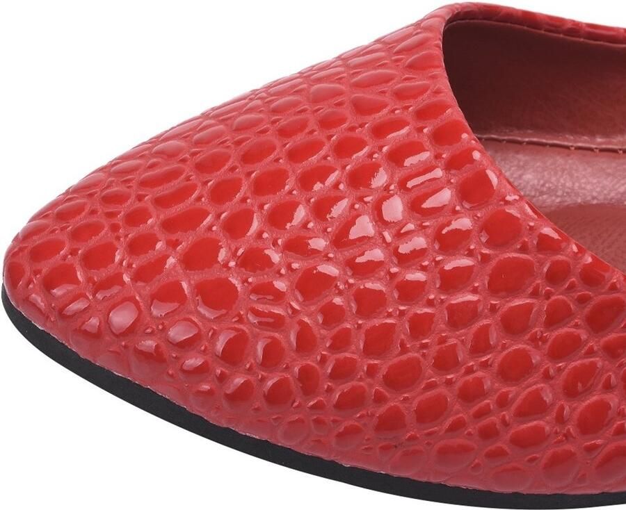 SolidKeus Dames Platte Instapschoenen Ballerina's Rood