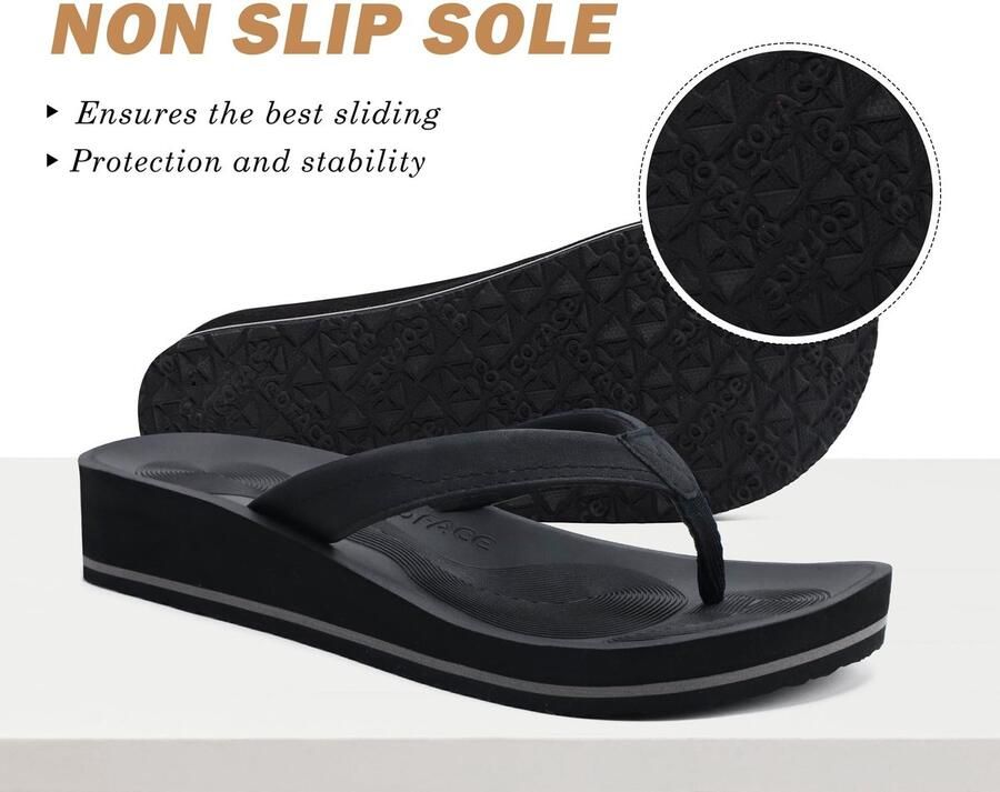 SolidKeus Dames Zomer Sandalen met Tussentoe en Wedge Heel