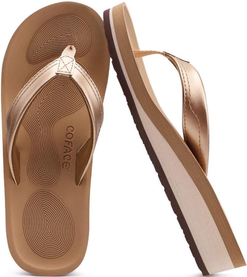 SolidKeus Dames Teenslippers met Steun voor de Voetboog en Yoga Mat
