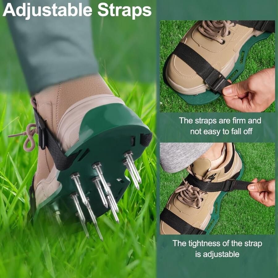 SolidKeus Grasmaaier Aerator Sandalen met Verstelbare Klittenband