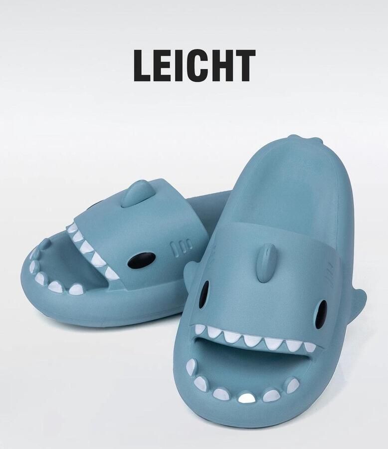 SolidKeus Shark Slippers voor Kinderen en Volwassenen Comfortabele Badslippers van EVA