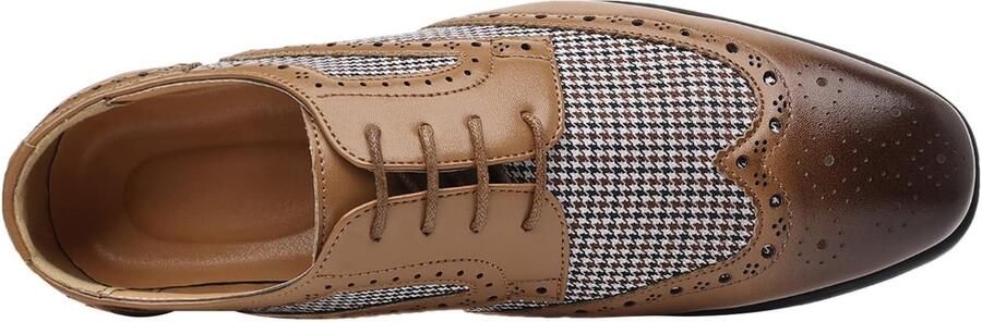 SolidKeus Heren Brogues met Kleurblok en Veters