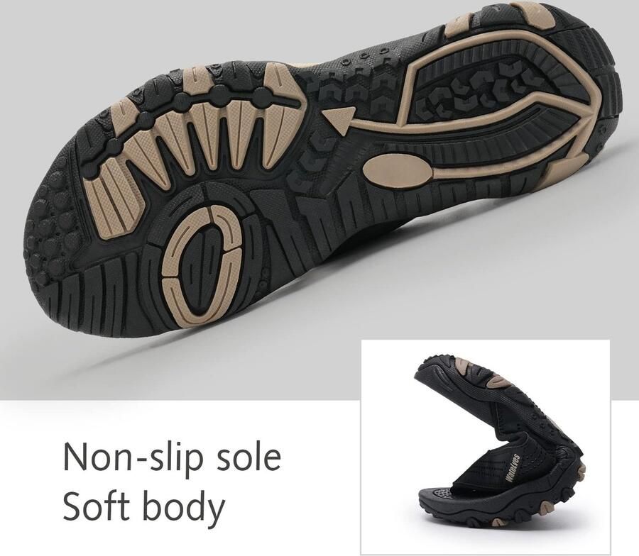 SolidKeus Heren Sandalen met Voetboogondersteuning en Antislip